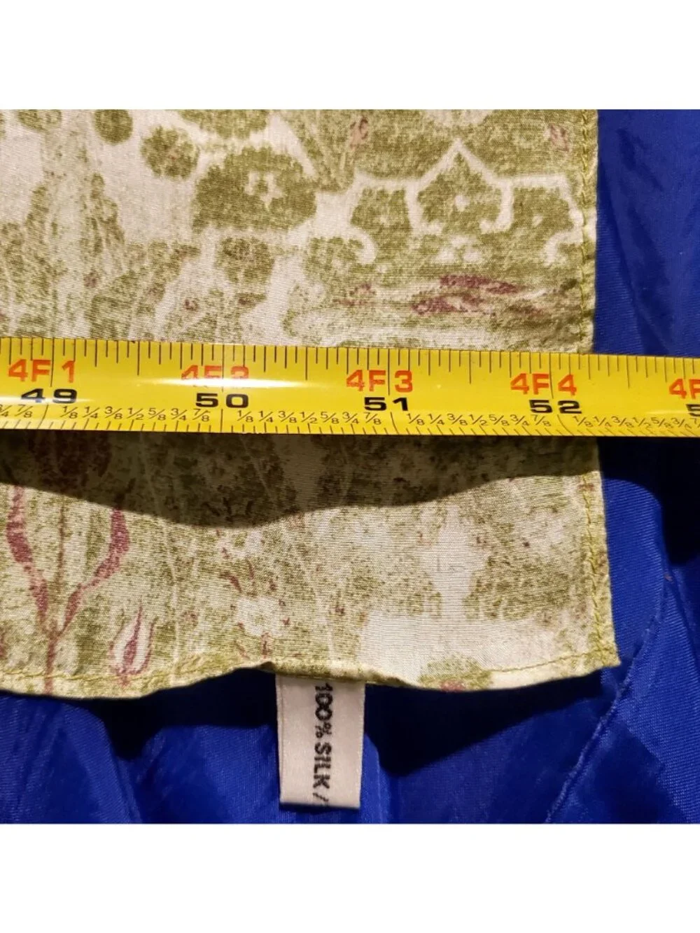 NOS Vtg Silk Scarf 52x7